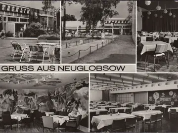 AK Neuglobsow, Stechlin Restaurant, Kultursaal, Bar, Speiseraum, ungelaufen