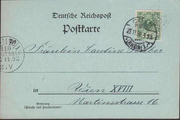 AK Köln, Rathaus, Mondschein, gelaufen 1898