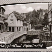 AK Münstereifel, Erftpatie mit Burg, gelaufen 1962