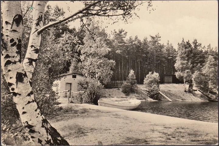 AK Doberlug Kirchhain, Bad Erna, Boot, gelaufen 1967