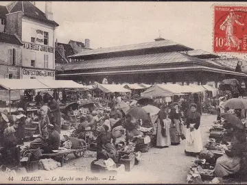 AK Meaux, Der Obstmarkt, gelaufen 1911
