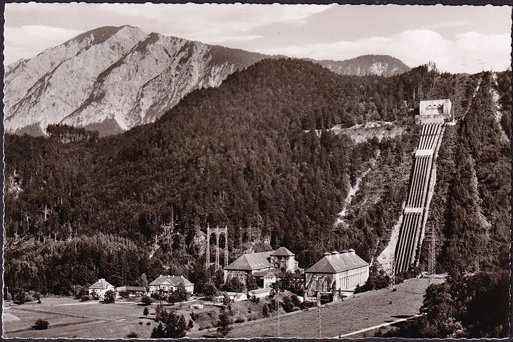 AK Kochel am See, Walchensee Kraftwerk, Wasserschloss, Druckleitung, ungelaufen