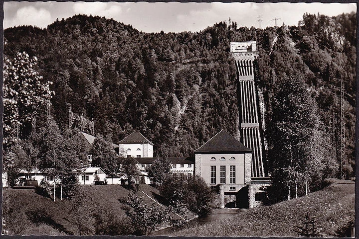 AK Kochel am See, Walchensee Kraftwerk, Wasserschloss, Druckleitung, ungelaufen