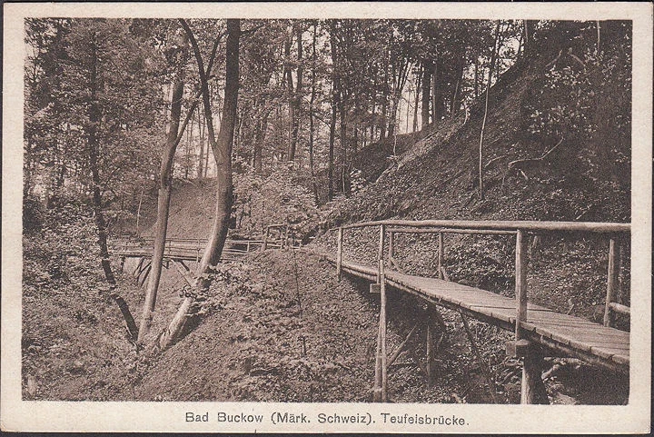 AK Bad Buckow, Teufelsbrücke, ungelaufen