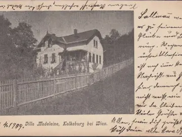 AK Wien, Kalksburg, Villa Madeleine, gelaufen 1899