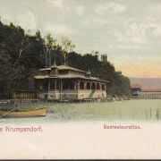 AK Krumpendorf, Seerestauration, Ruderboot, gelaufen