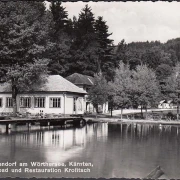 AK Krumpendorf, Strandbad und Restauration Krofitsch, ungelaufen