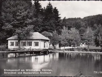 AK Krumpendorf, Strandbad und Restauration Krofitsch, ungelaufen