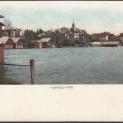 AK Pörtschach, Militär Schwimmschule, Hotel, Stadtansicht, ungelaufen