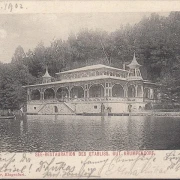 AK Krumpendorf, Seerestauration des Etablissement Gut Krumpendorf, Rechteckstempel, gelaufen 1902