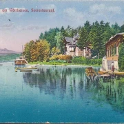 AK Krumpendorf, Seerestauration, gelaufen 1921