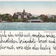 AK Pörtschach, Etablissement Wahliss, gelaufen 1900