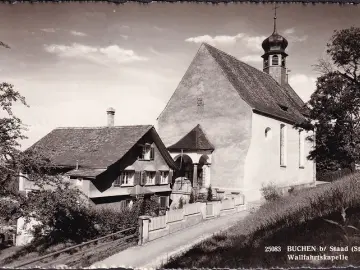 AK Buchen bei Staad, Wallfahrtskapelle, gelaufen 1960