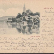 AK Maria Wörth, Stiftskirche, gelaufen 1897