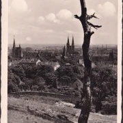 AK Quedlinburg, Stadtansicht, Kirchen, gelaufen 1941