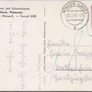 AK Gruß aus Borstel bei Winsen, Bäckerei und Kolonialwarenhandel, Hermann Putensen, gelaufen 1947