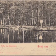 AK Gruss aus Lübbenau, Moldenhauer Hütte, gelaufen 1906