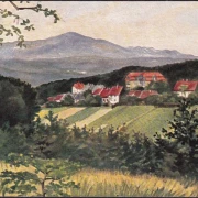 AK Friedrichsbrunn, Oberklippe mit Brocken Panorama, gelaufen 1911