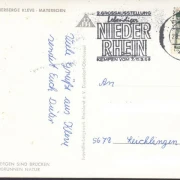 AK Kleve, Jugendherberge Materborn, gelaufen 1968