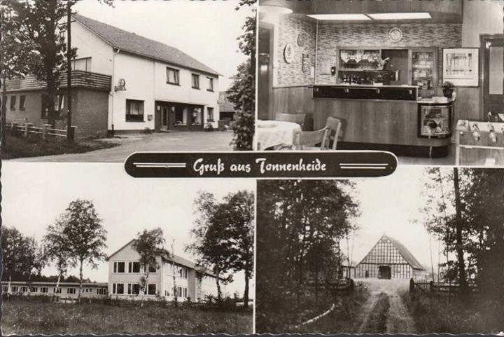 AK Tonnenheide, Gasthaus Buschmann, Kolonialwaren, gelaufen