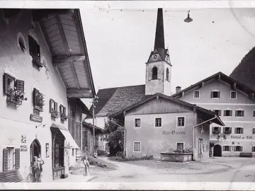 AK St. Martin bei Lofer, Gasthof zur Post, Gasthaus zum Gartner, Auto Garage, ungelaufen