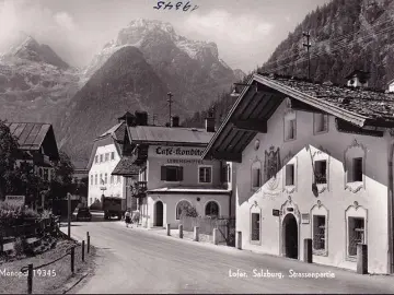 AK Lofer, Cafe und Konditorei, Lebensmittel, Straßenpartie, ungelaufen