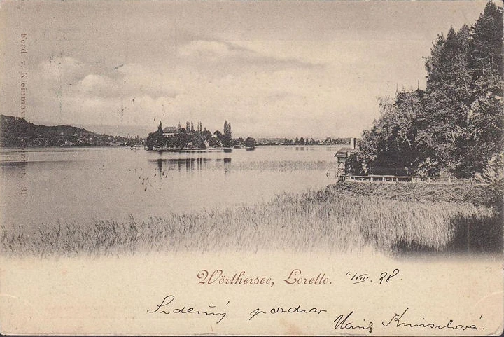 AK Loretto am Wörthersee, gelaufen 1898