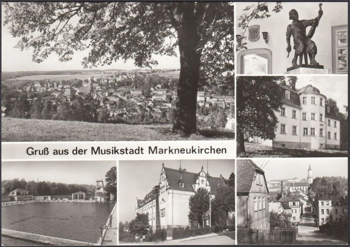 AK Markneukirchen, Schwimmbad, Stadtansichten, ungelaufen