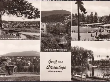 AK Braunlage, Wandelhalle, Gondelteich, Kurpark, gelaufen 1959