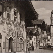 AK Mittenwald, Obermarkt, Pfarrkirche, Conditorei, Autos, ungelaufen