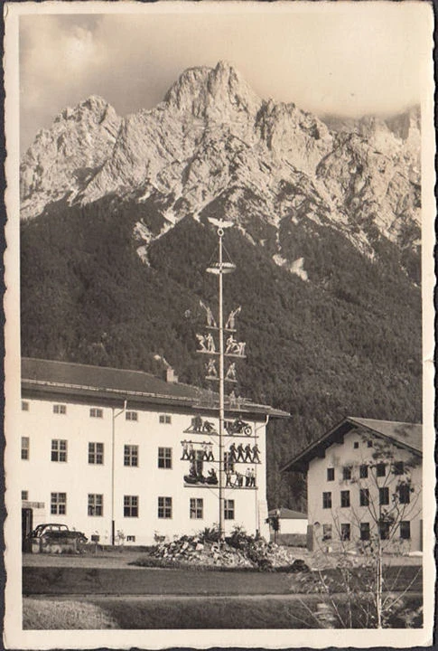 AK Mittenwald mit Karwendel, gelaufen 1939