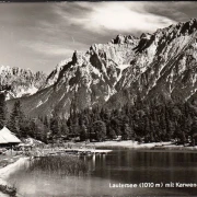 AK Mittenwald, Lautersee mit Karwendel, ungelaufen