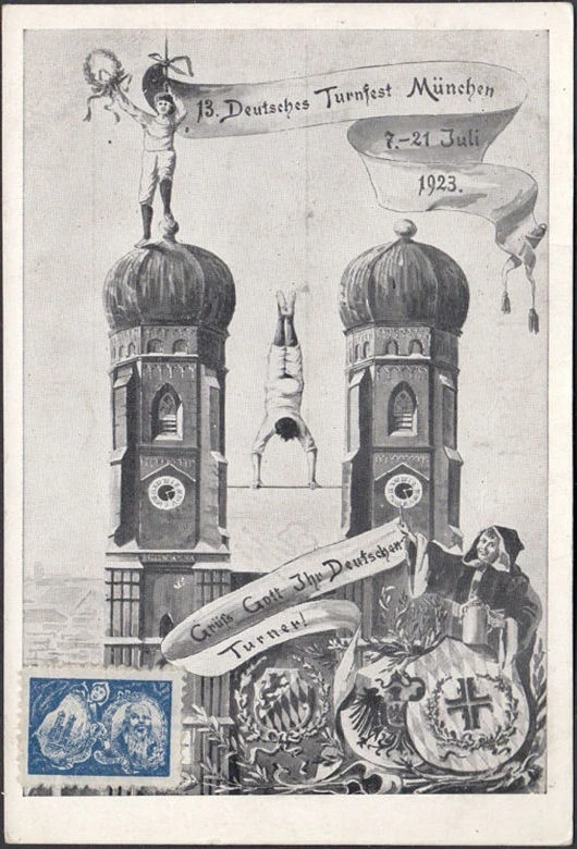 AK München, 13. Deutsches Turnfest 1923, Grüss Gott Ihr deutschen Turner, ungelaufen