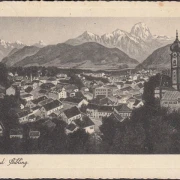 AK Bad Aibling, Stadtansicht, Passepartout, gelaufen 1934