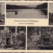 AK Fichtelberg, Fichtelsee, Schneebergwarte, Asenturm, Weissmainquelle, Naabquelle, gelaufen 1952