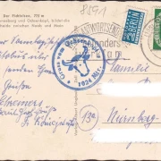 AK Fichtelberg, Fichtelsee, Schneebergwarte, Asenturm, Weissmainquelle, Naabquelle, gelaufen 1952