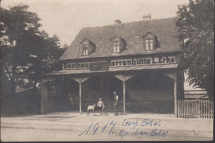 AK Nürnberg, Gasthaus Herrenhütte Erkel, ungelaufen- datiert 1917