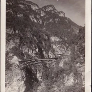 AK Reith bei Seefeld, Mittenwaldbahn, Schlossbachbrücke, ungelaufen