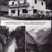 AK Neukirchen am Großvenediger, Jausenstation, Schiedhorf, Wasserfälle, ungelaufen