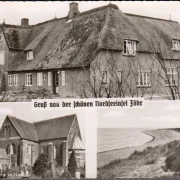 AK Föhr, Jugendgesundungsstätte, Badestrand, Johanneskirche, gelaufen 1962