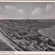 AK Wittdün auf Amrum, Fliegeraufnahme, Stadtansicht, gelaufen 1955