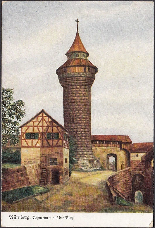 AK Nürnberg, Vestnerturm auf der Burg, ungelaufen