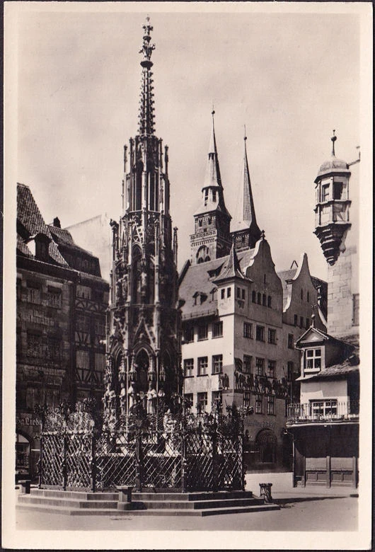 AK Nürnberg, Der schöne Brunnen, ungelaufen