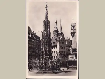 AK Nürnberg, Der schöne Brunnen, ungelaufen