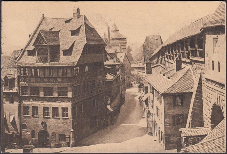 AK Nürnberg, Dürerhaus, gelaufen 1910