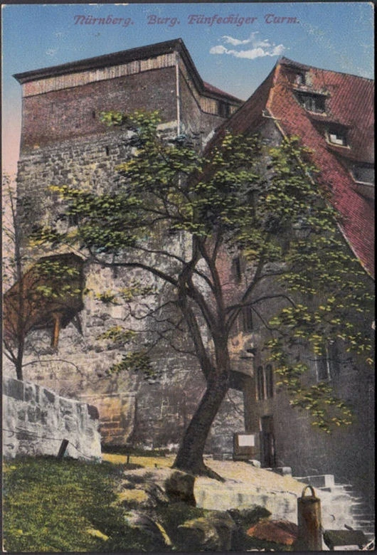 AK Nürnberg, Fünfeckiger Turm, Feldpost, gelaufen 1916