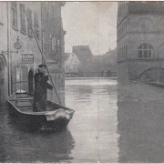 AK Nürnberg, Grübelstraße, Hochwasser 1909, ungelaufen