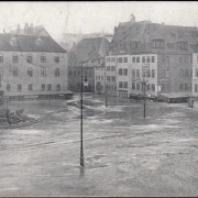 AK Nürnberg, Der Hauptmarkt, Hochwasser, gelaufen 1909