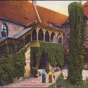 AK Nürnberg, Burg, Schlosshof mit Linde, gelaufen 1910