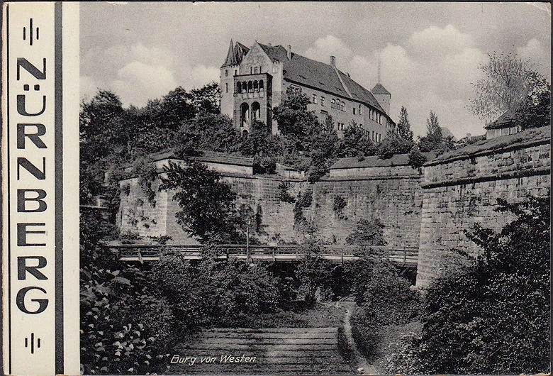 AK Nürnberg, Burg von Westen, ungelaufen